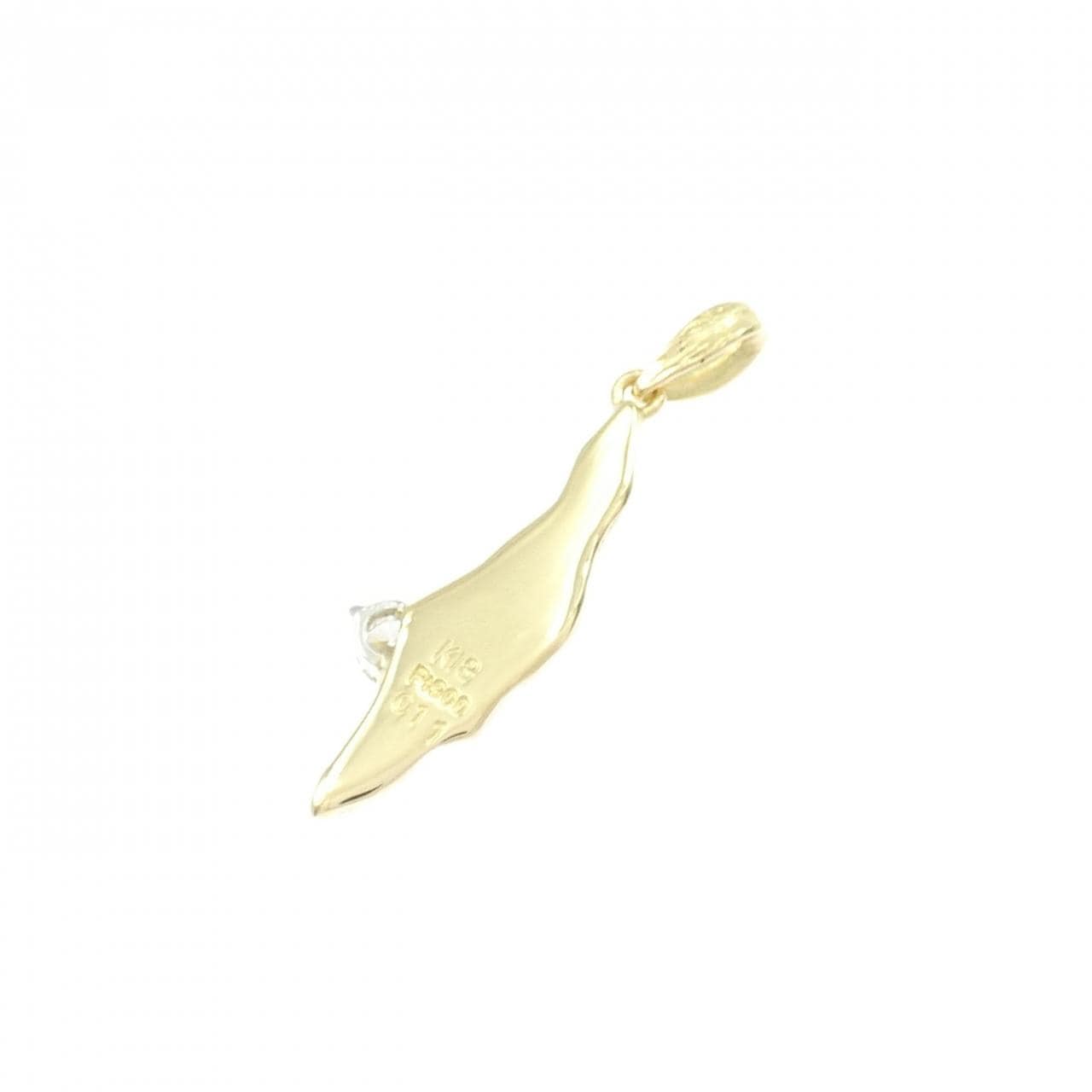 K18YG/PT900 ダイヤモンド ペンダント 0.11CT
