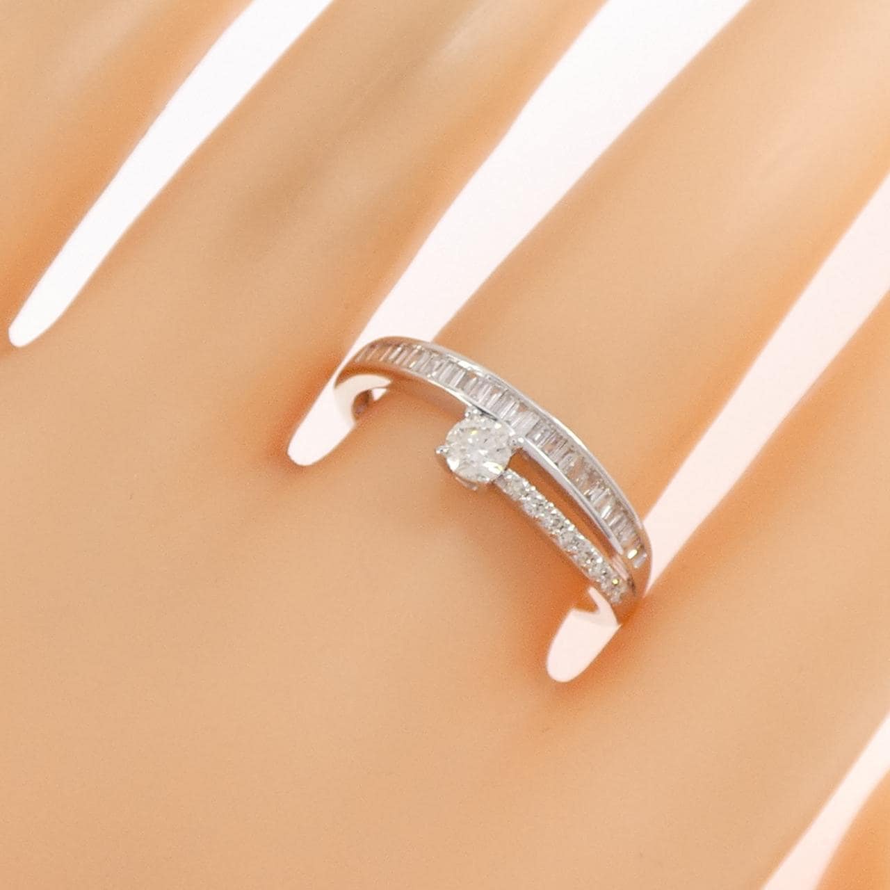 K18WG ダイヤモンド リング 0.16CT
