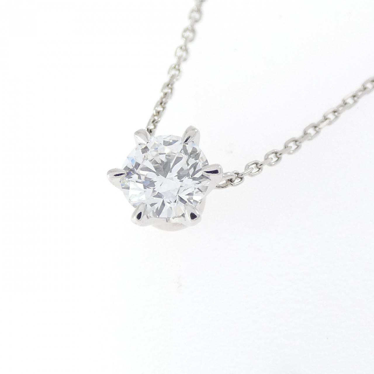 PT850 ダイヤモンド ネックレス 0.346CT D IF 3EXT H&C