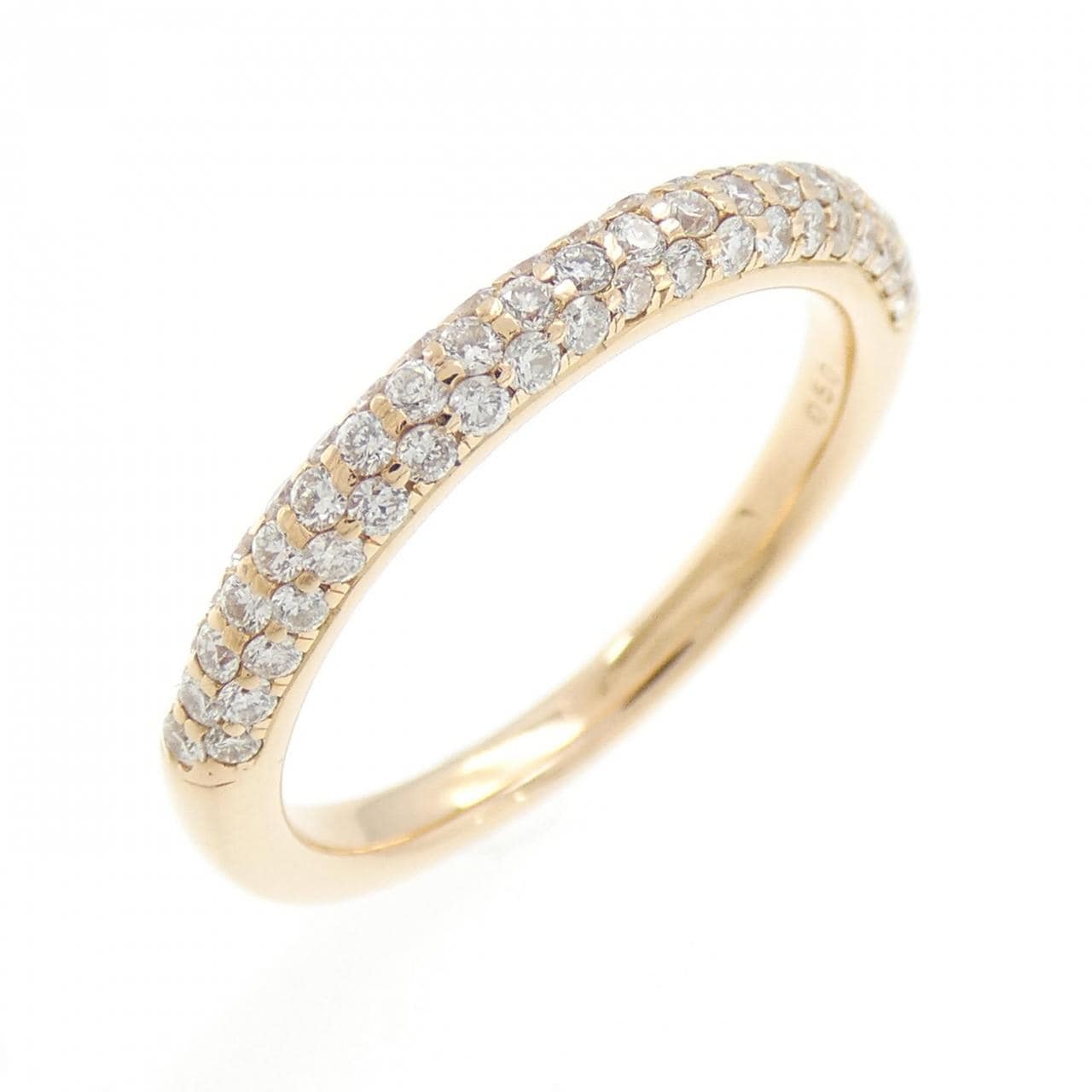K18PG パヴェ ダイヤモンド リング 0.50CT