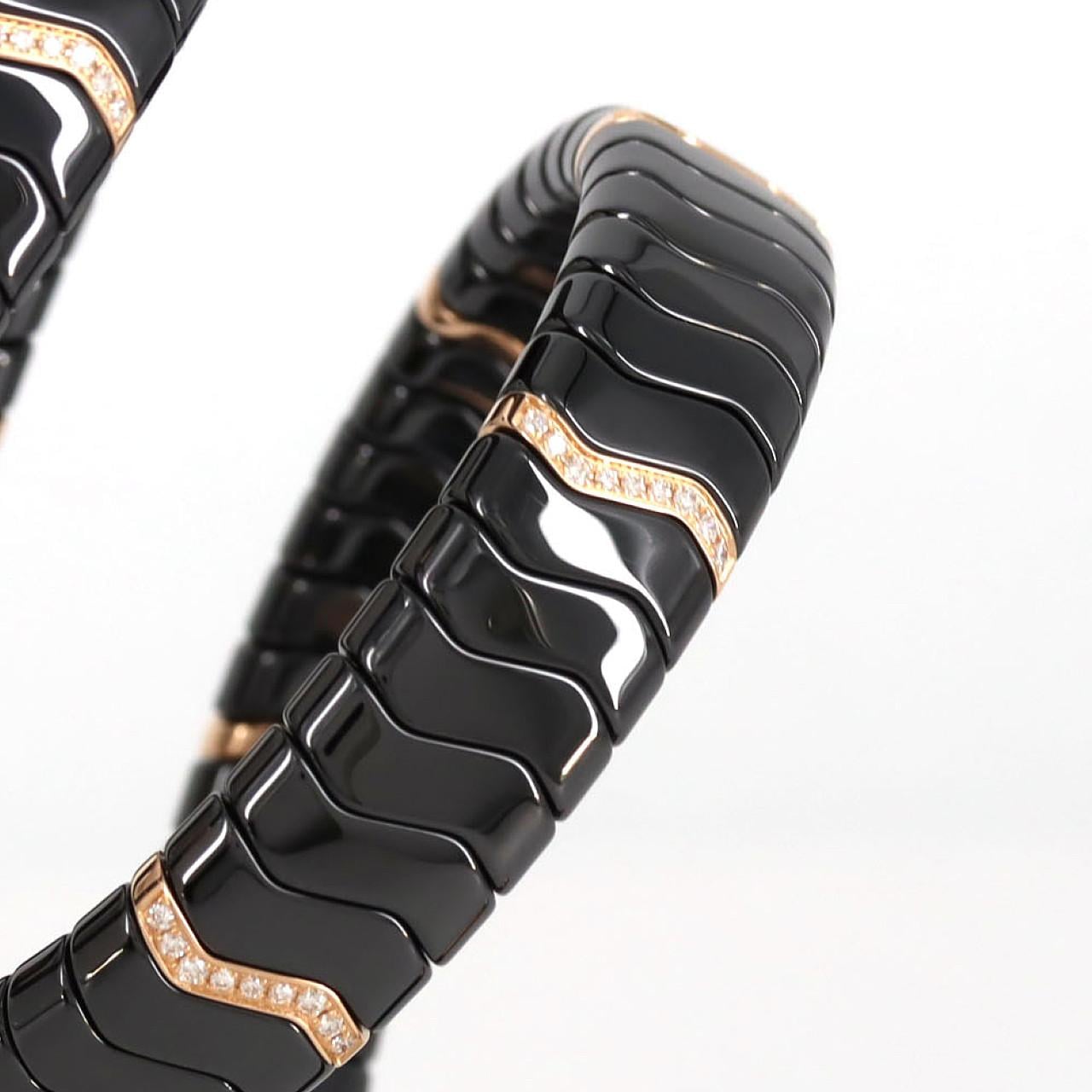 ブルガリ セルペンティスピガ セラミックxPG/D･ブレスD Sサイズ SPC35BG/103199 PG･RG クォーツ