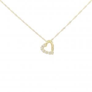 K18YG ハート ダイヤモンド ネックレス 0.09CT
