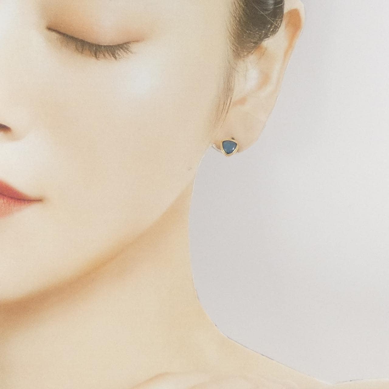 アガット クオーツ ピアス