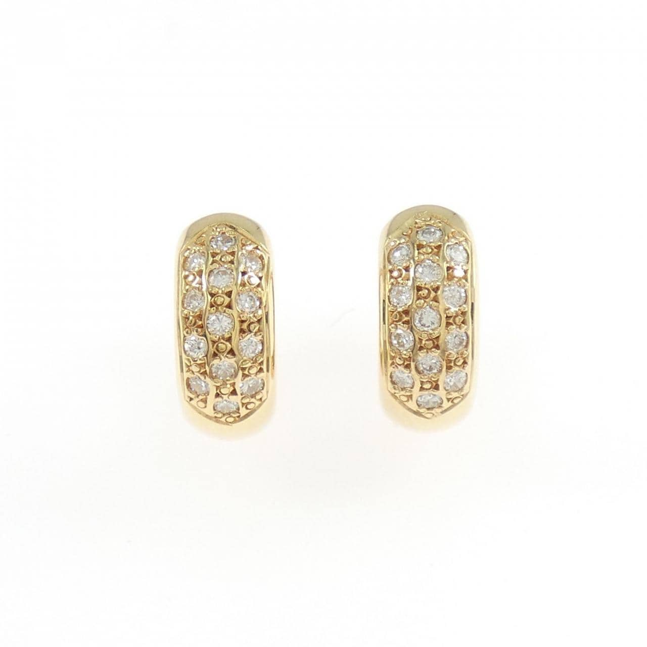 K18YG ダイヤモンド フープ ピアス 0.170CT
