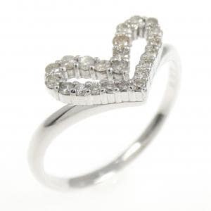 K18WG ハート ダイヤモンド リング 0.20CT