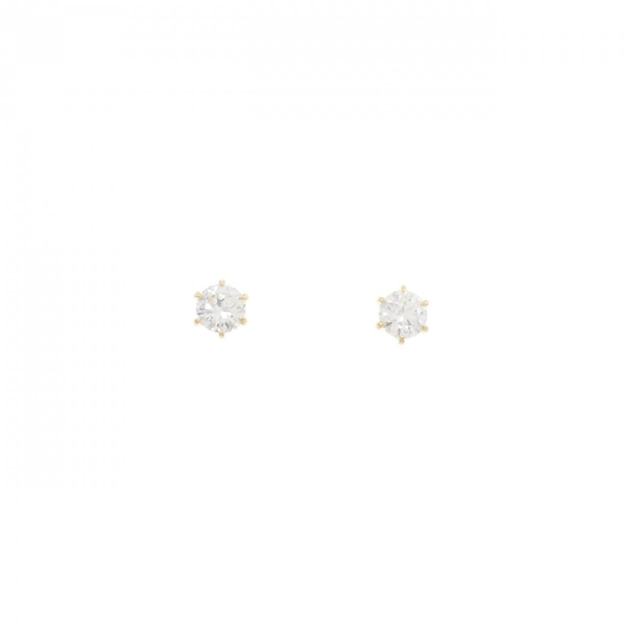 【リメイク】K18YG/ST ダイヤモンド ピアス 0.245CT 0.246CT F-G VS2 VG