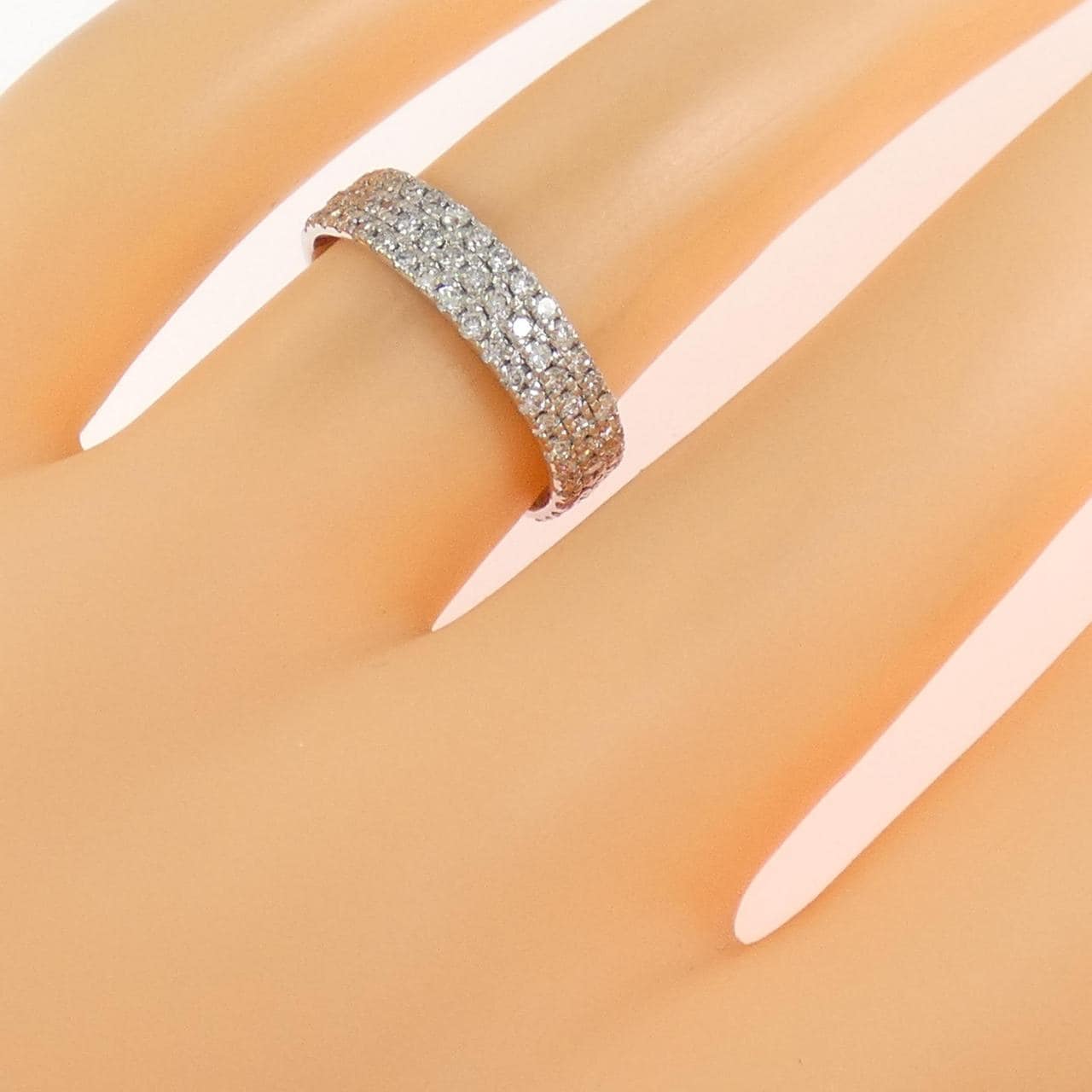 PT900 パヴェ ダイヤモンド リング 0.60CT