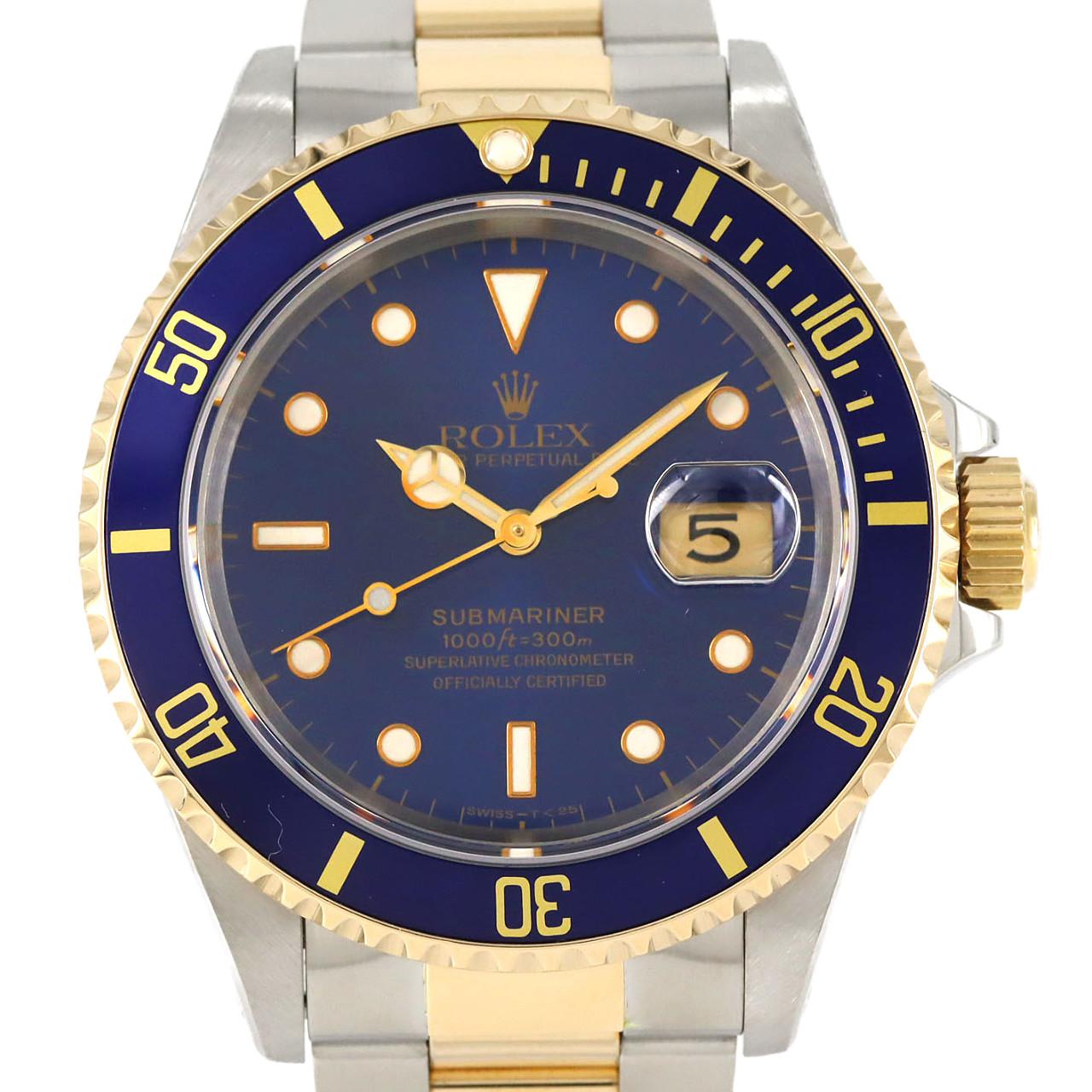 ROLEX Submariner Date 16613. SSxYG自動上弦W 編號