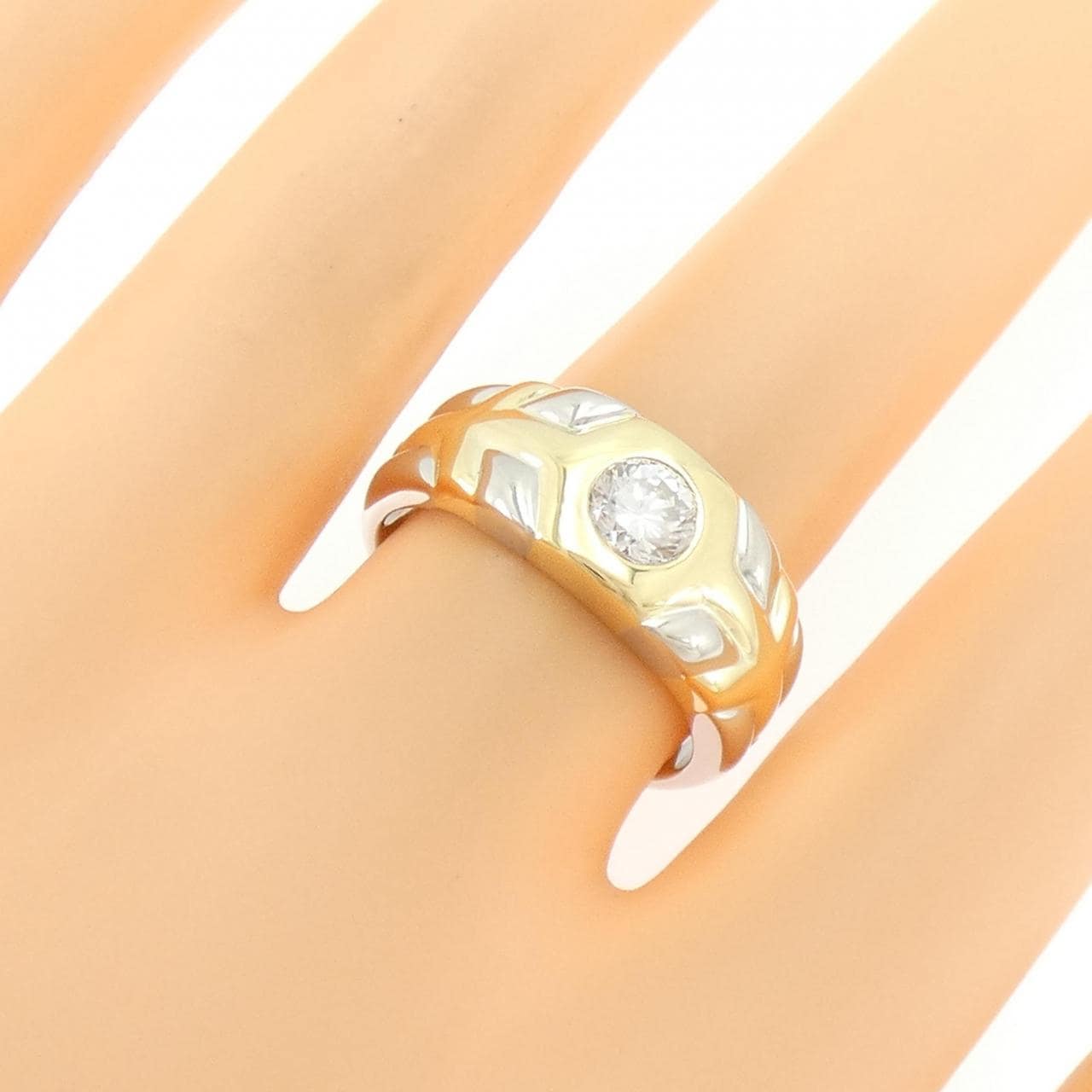 K18YG/PT900 ダイヤモンド リング 0.556CT