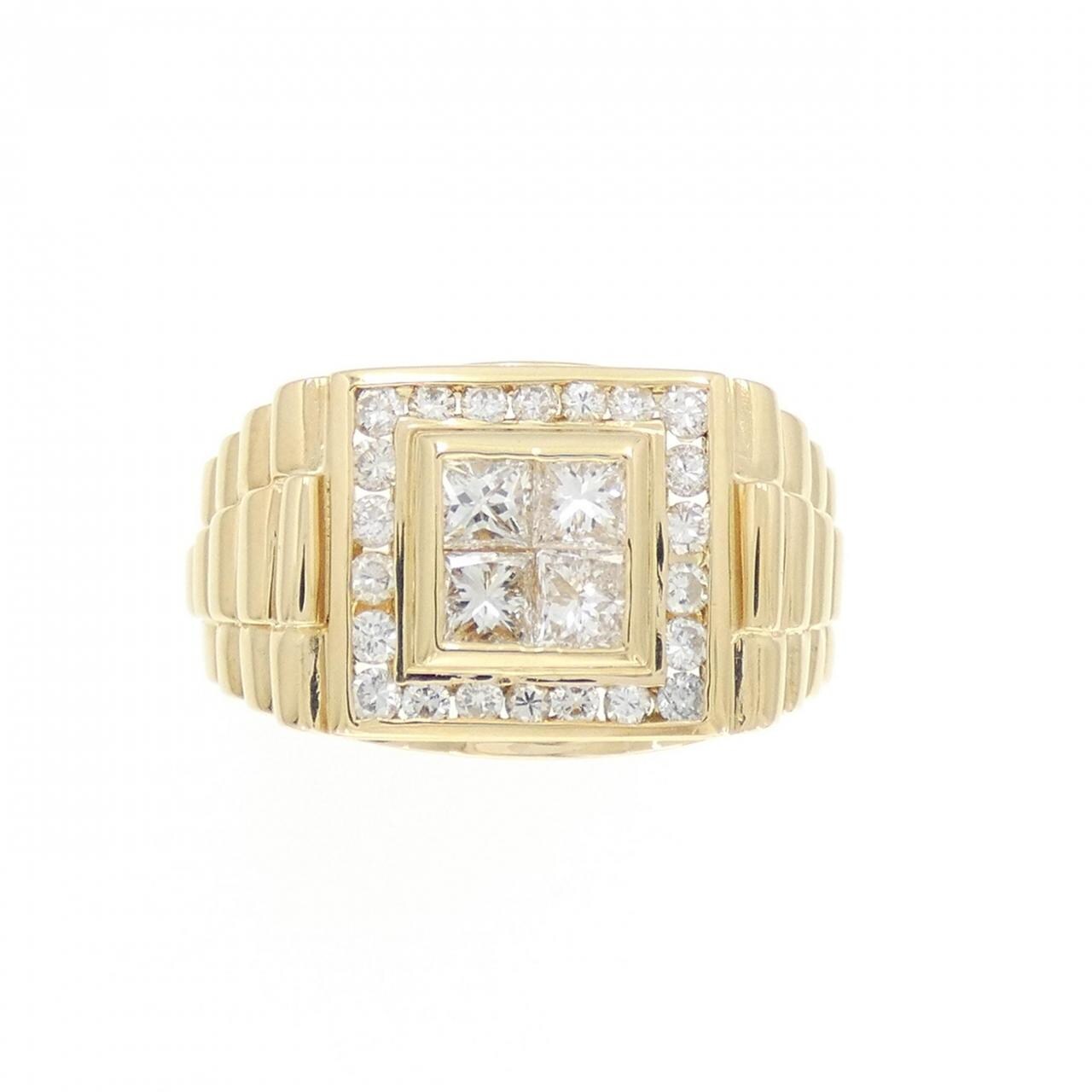 K18YG ダイヤモンド リング 0.64CT