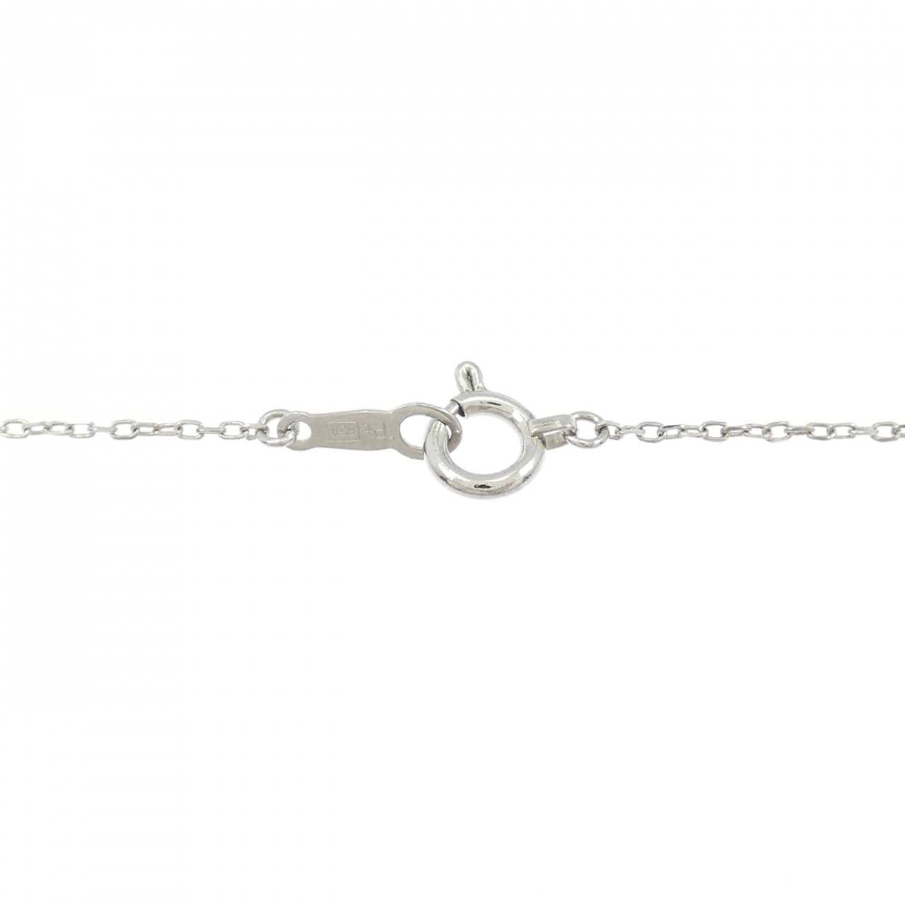 PT900/PT850 クロス エメラルド ネックレス 0.37CT