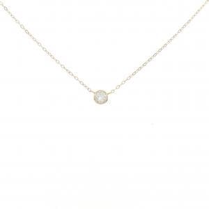 K18PG ソリティア ダイヤモンド ネックレス 0.11CT