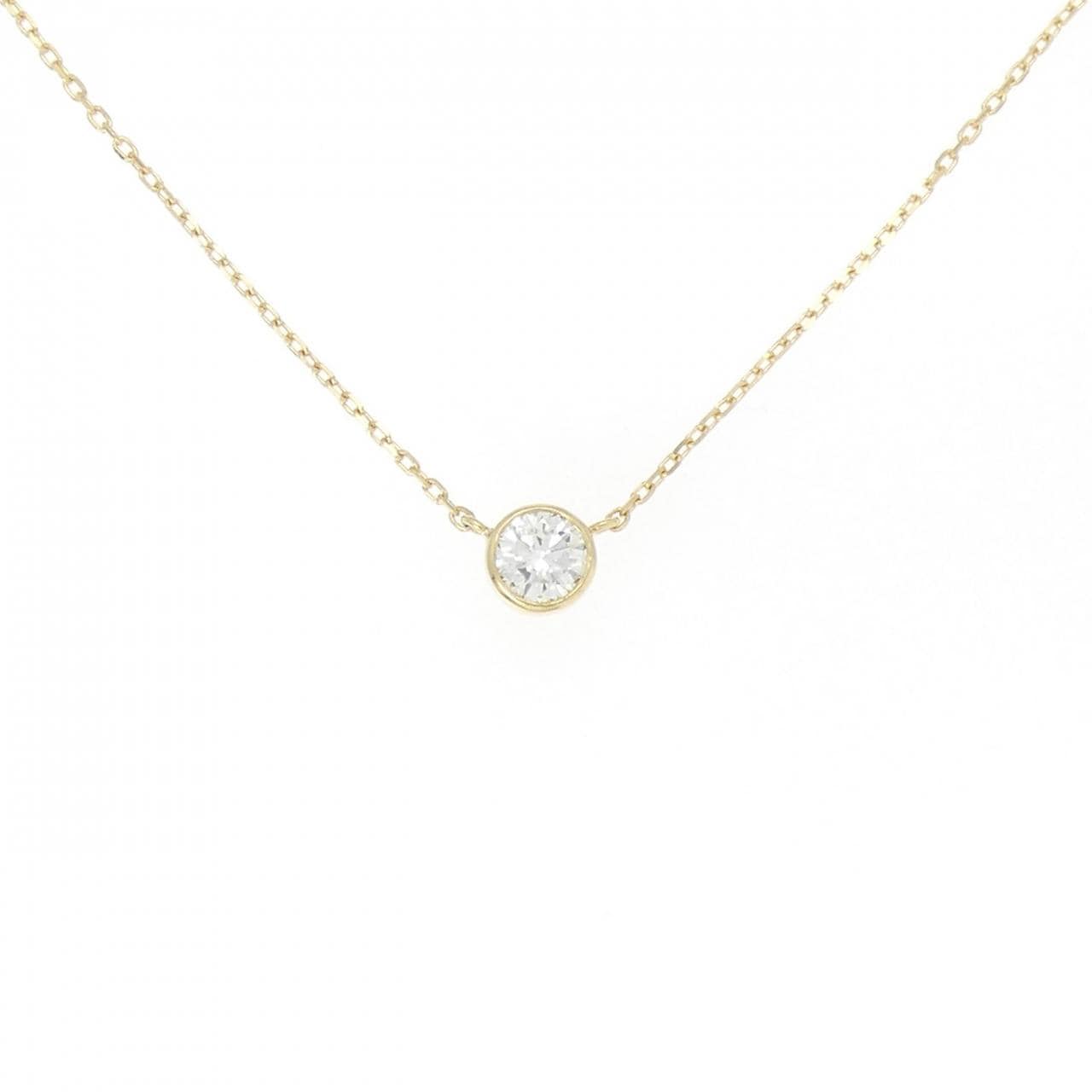 K18YG ソリティア ダイヤモンド ネックレス 0.314CT