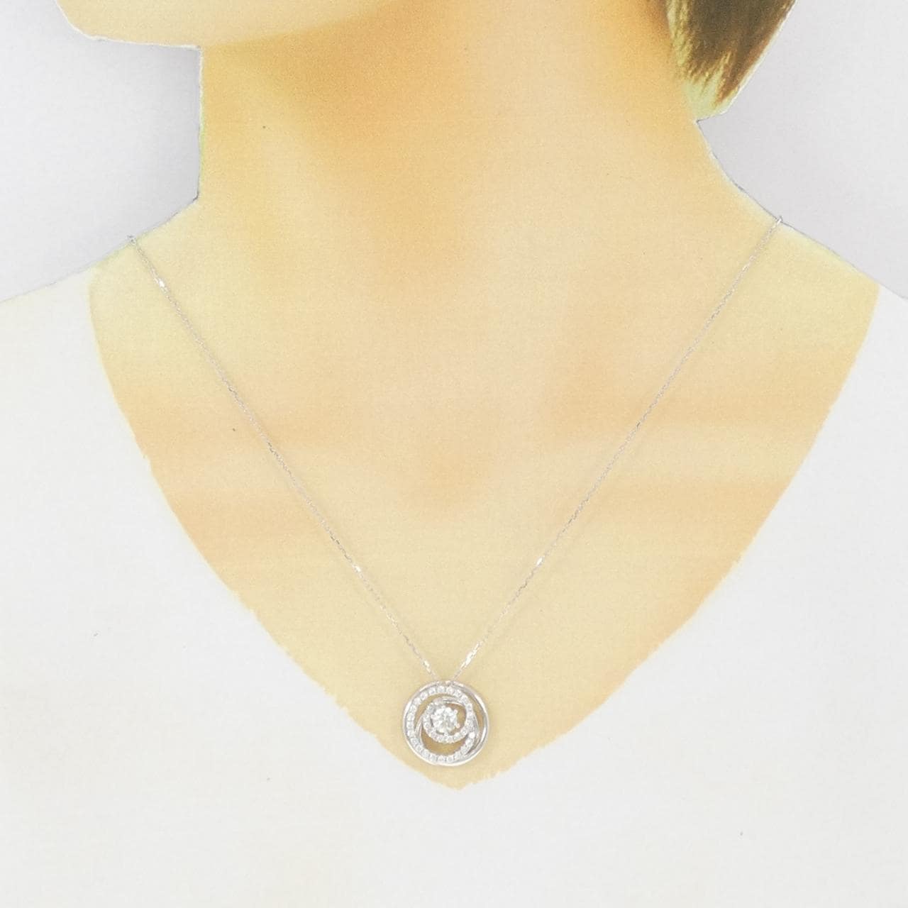 18KWG/K18WG ダイヤモンド ネックレス 0.50CT