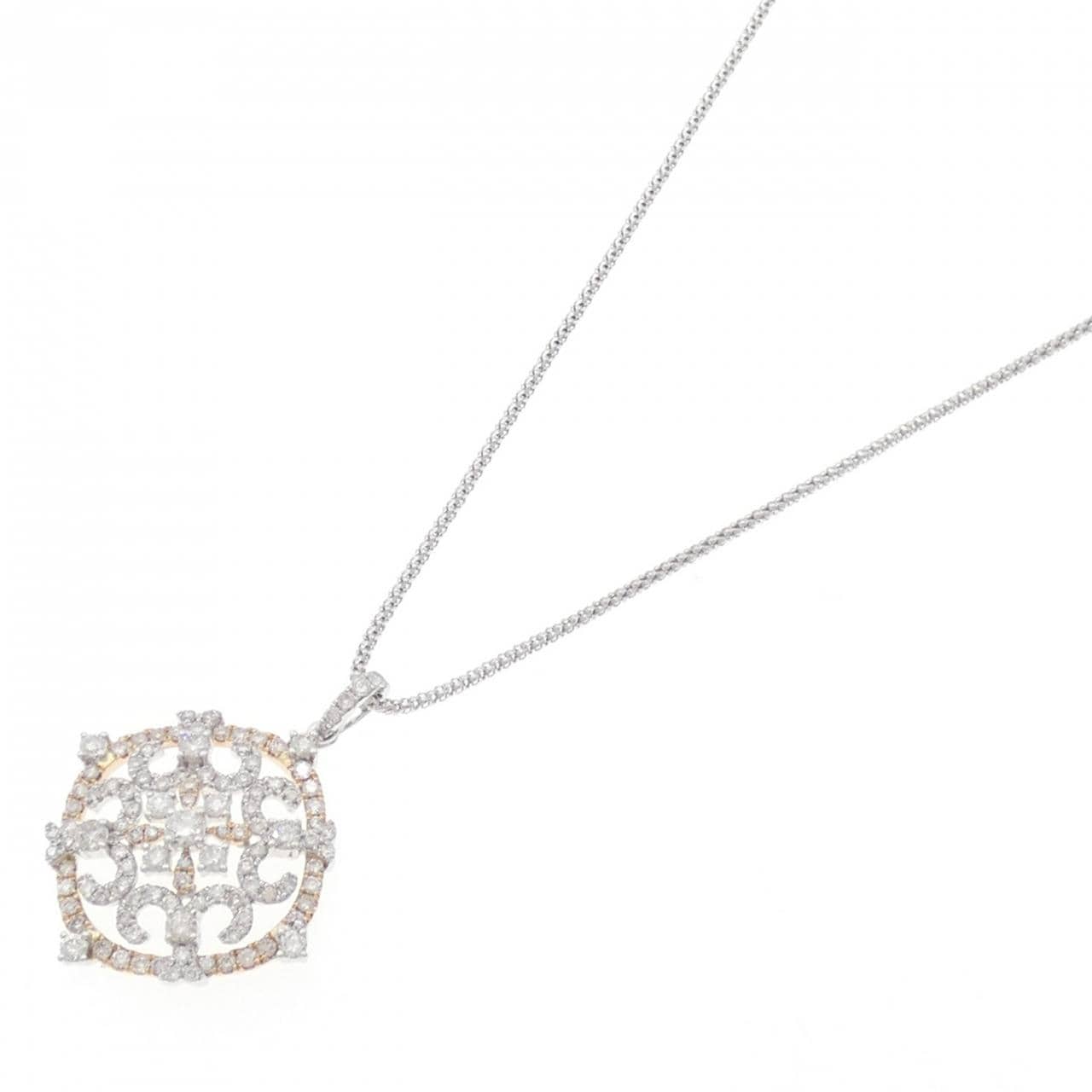 K18WG/K18PG ダイヤモンド ネックレス 1.50CT