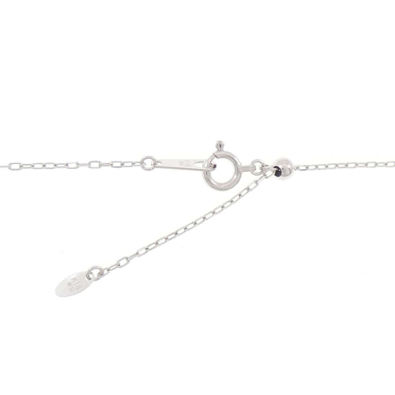 K18WG クロス ダイヤモンド ネックレス 0.15CT