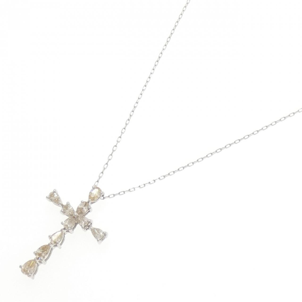 PT900/PT850 クロス ダイヤモンド ネックレス 1.01CT