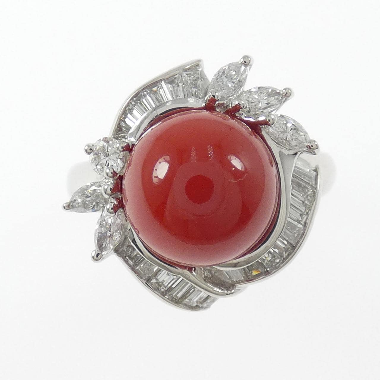 PT900 サンゴ リング 10.0mm