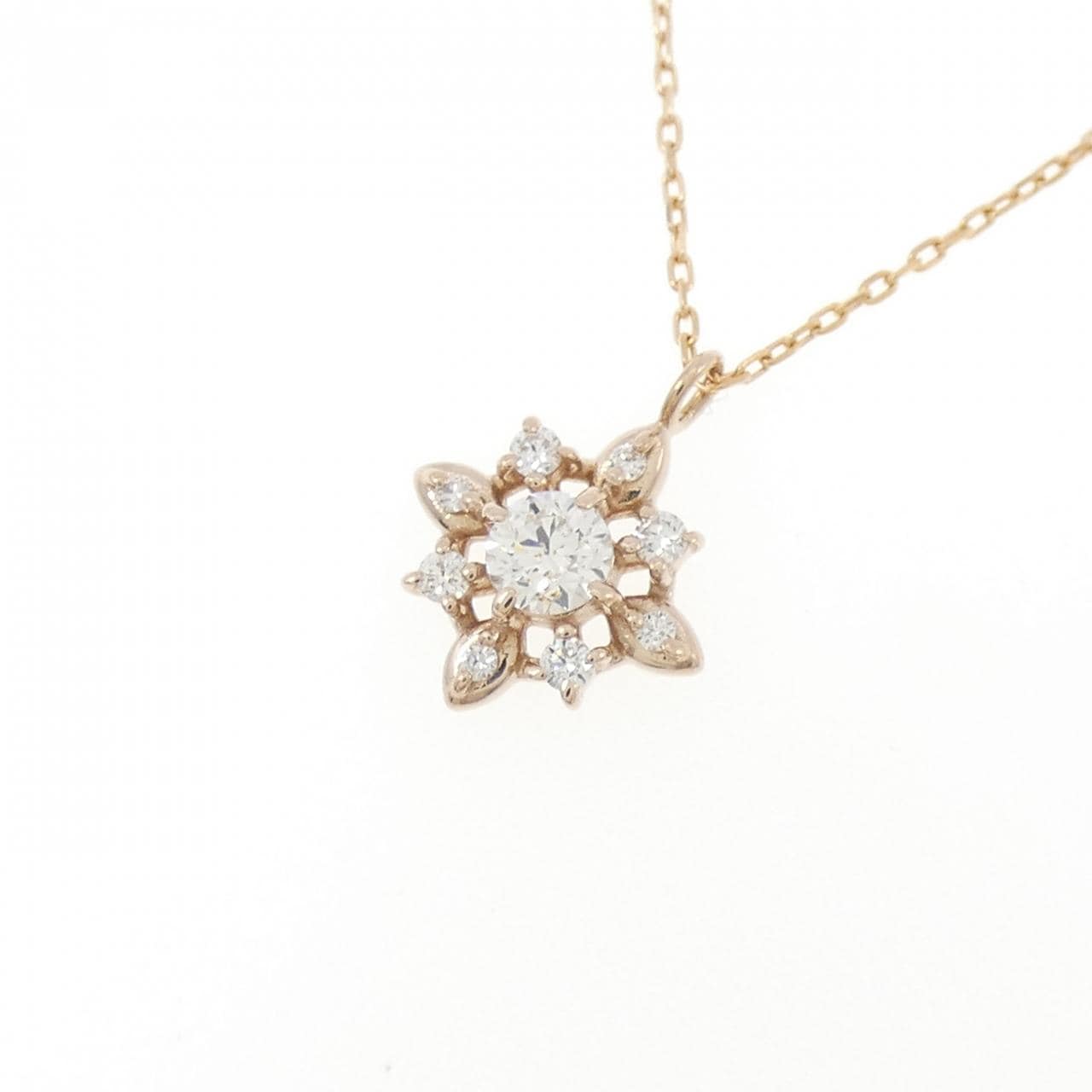 K18PG ダイヤモンド ネックレス 0.14CT