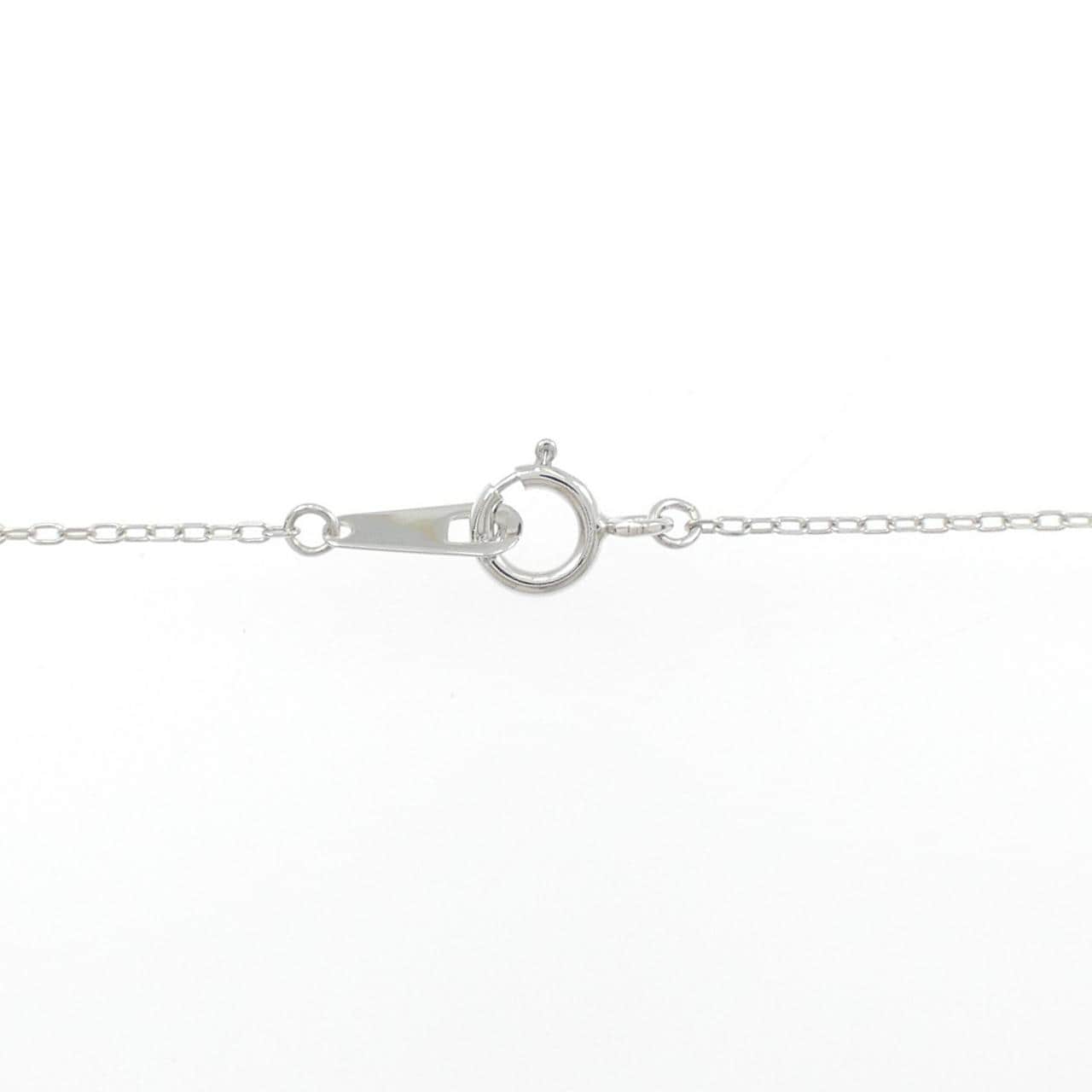 K10WG ホースシュー ダイヤモンド ネックレス 0.10CT