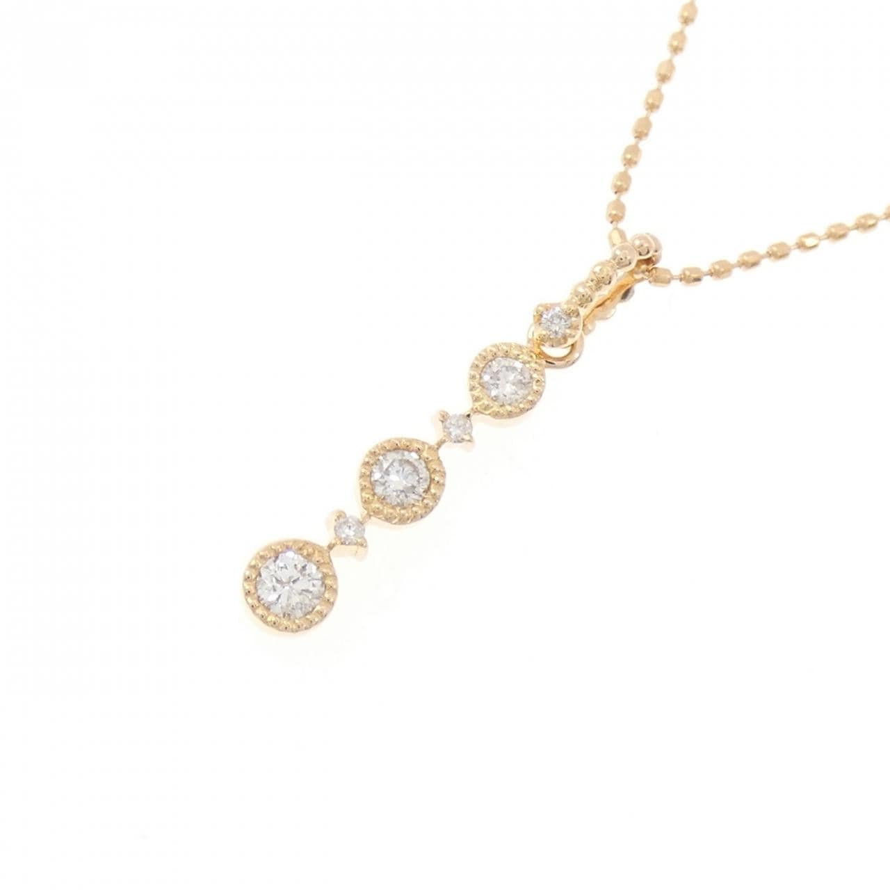 K18PG ダイヤモンド ネックレス 0.17CT