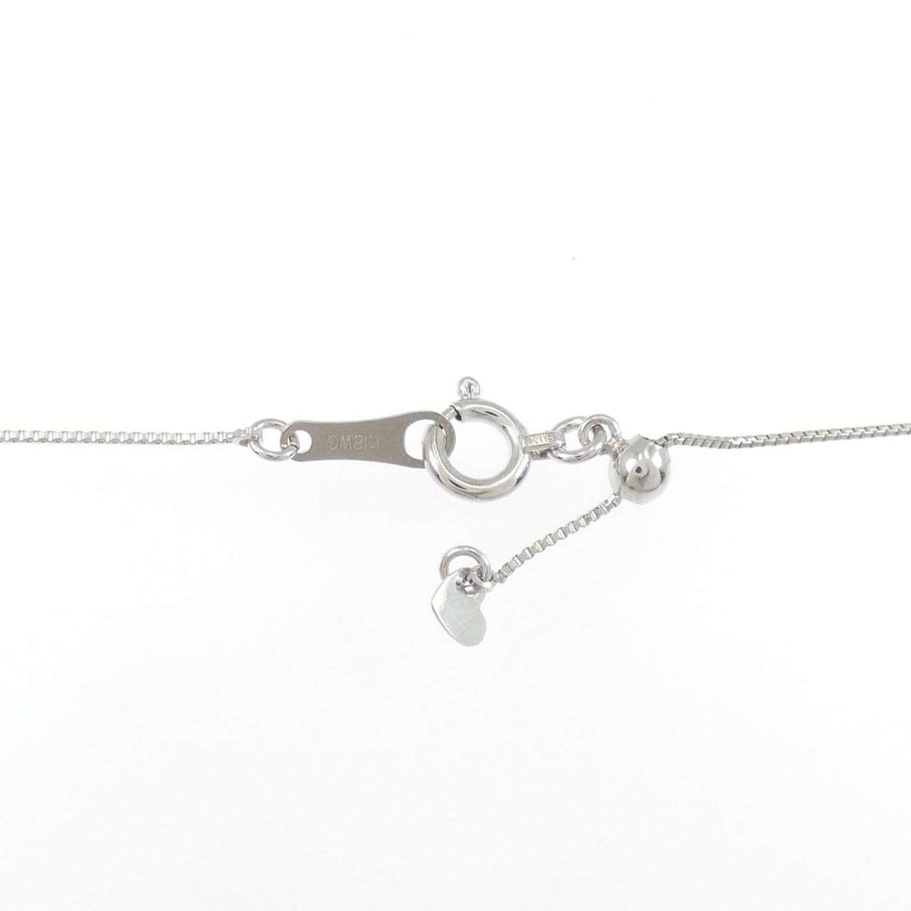 K18WG クロス ダイヤモンド ネックレス 0.15CT