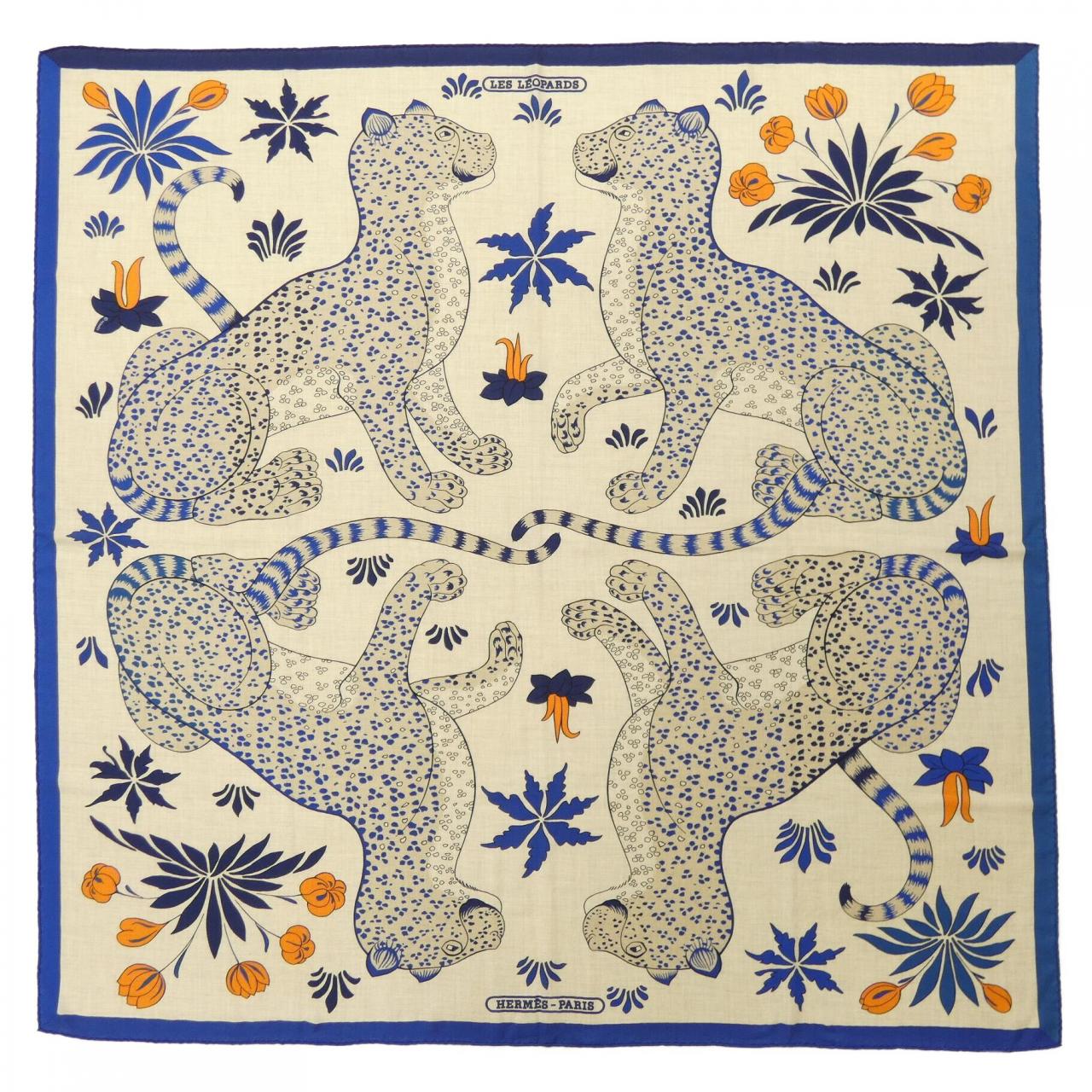 エルメス HERMES LES LEOPARDS レオパード H242953S カレジェアン140 ショール