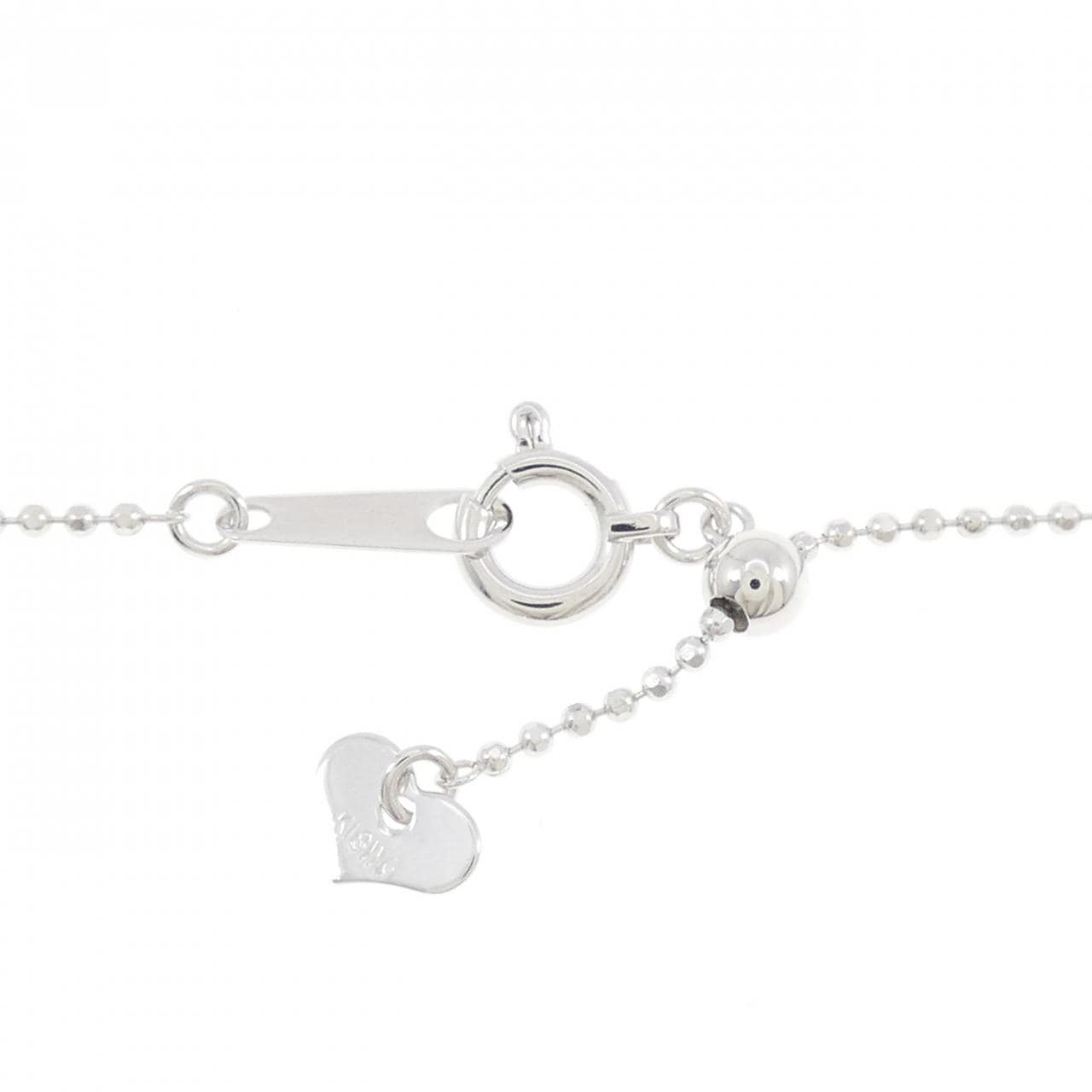 K18WG イニシャルS ダイヤモンド ネックレス 0.25CT