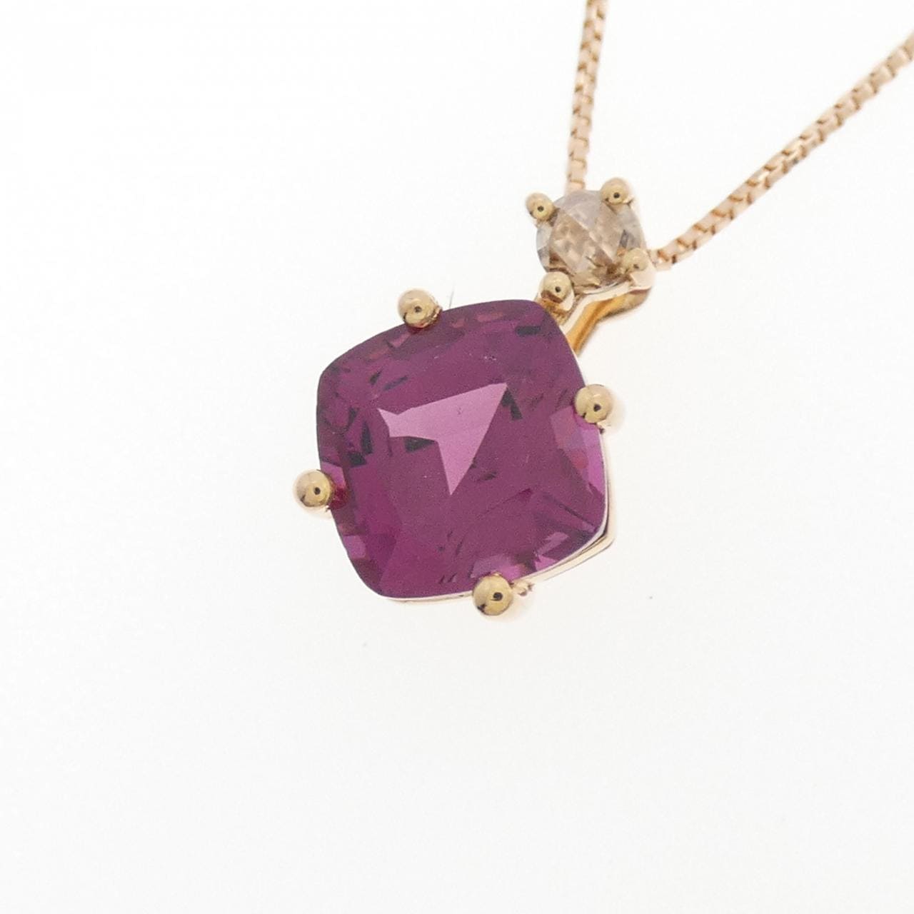 K18PG ガーネット ネックレス 1.50CT