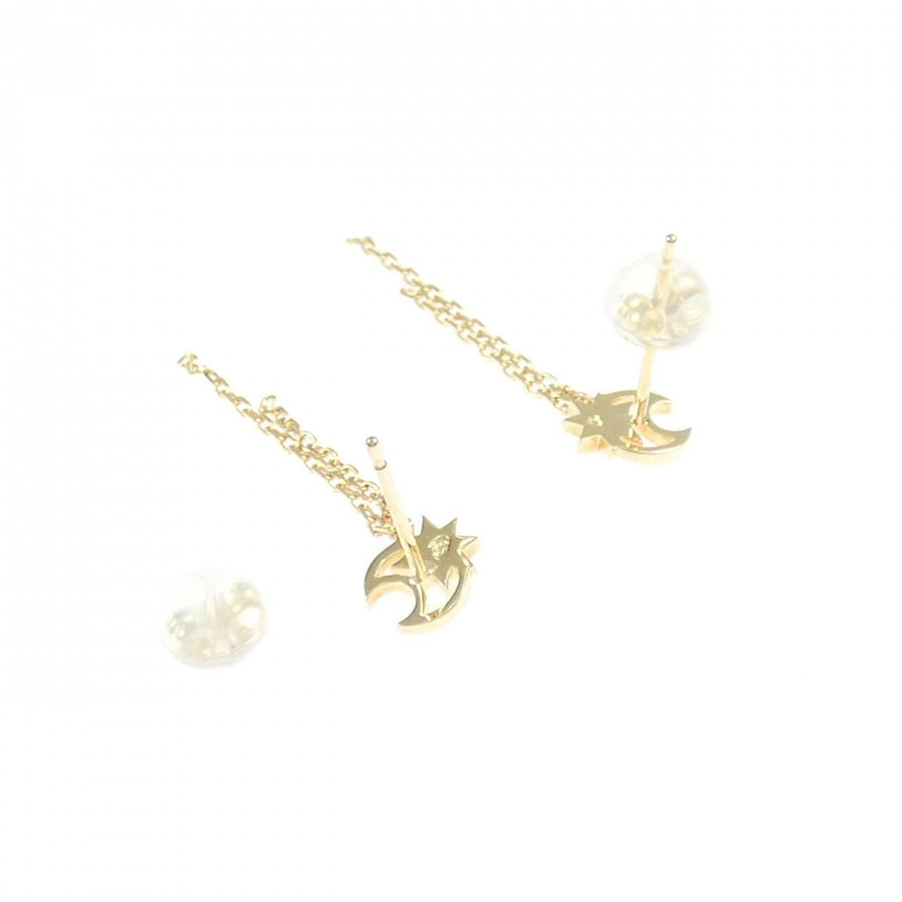 K18YG ムーン×スター ピアス