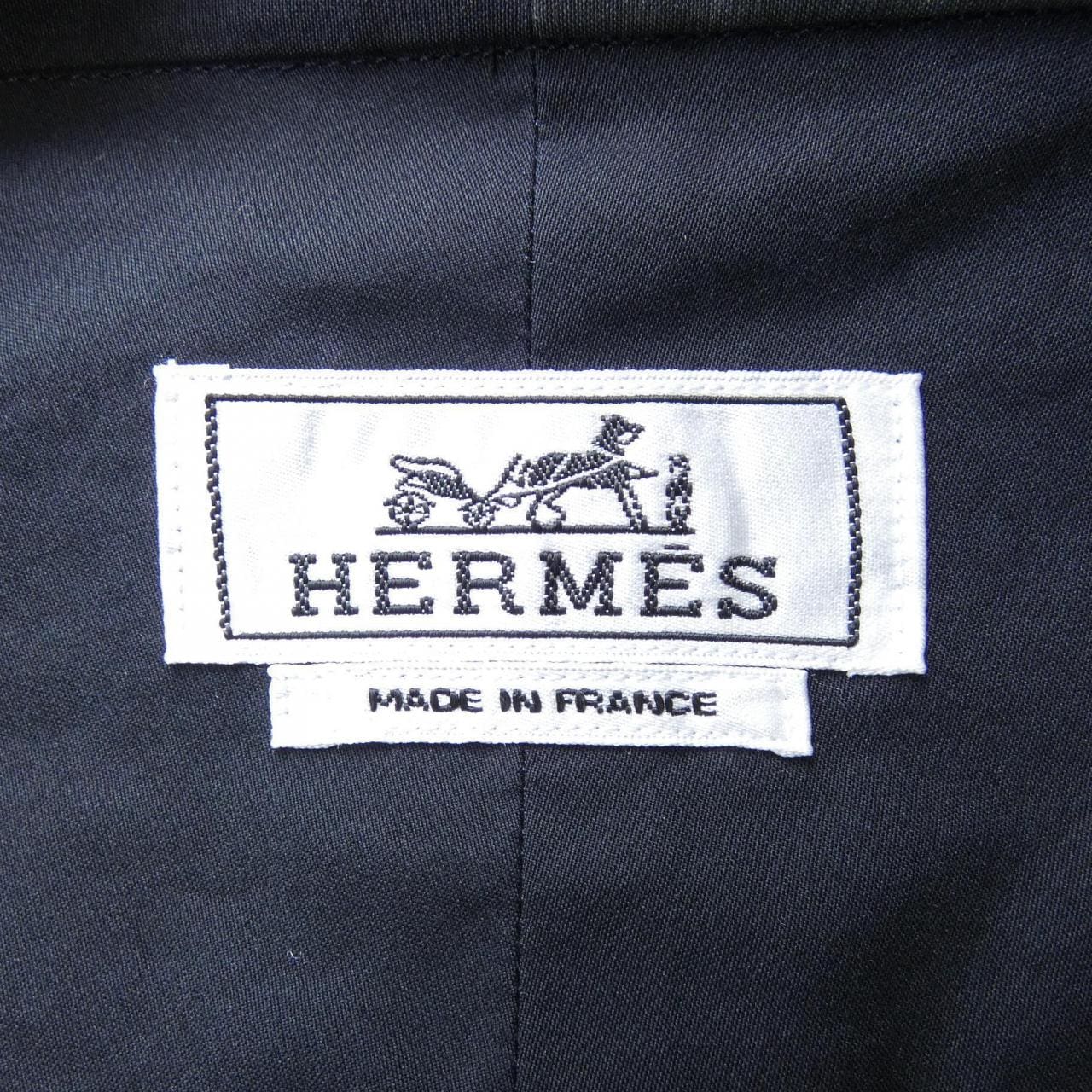 エルメス HERMES ボクシーカットダブルハイカラーシャツ 466400H2 シャツ
