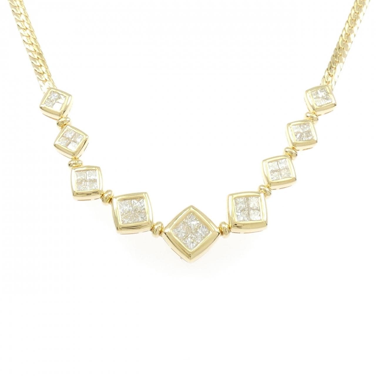 K18YG ダイヤモンド ネックレス 3.20CT