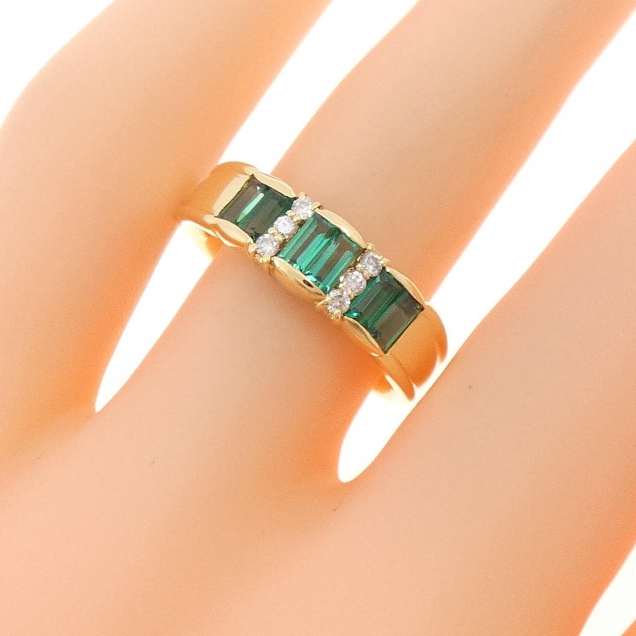 クレサンベール 合成エメラルド リング 0.54CT