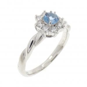 PT900 アクアマリン リング 0.22CT