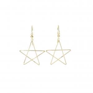 [BRAND NEW] K18YG star earrings