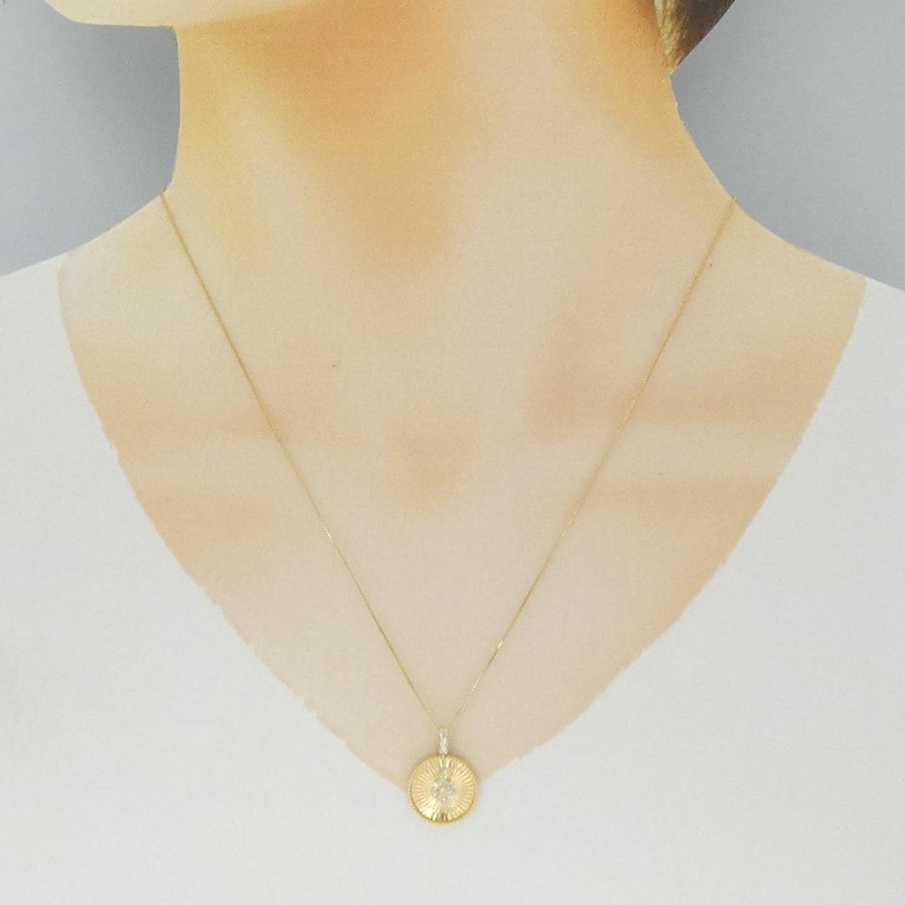 【新品】K18YG ダイヤモンド ネックレス 0.18CT