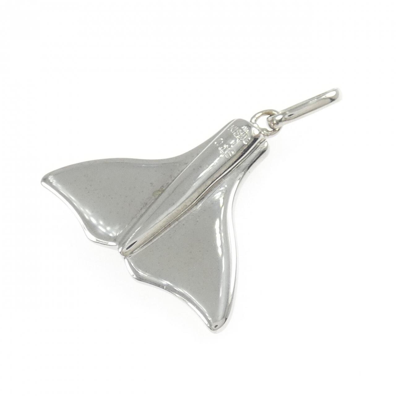 K18WG ダイヤモンド ペンダント 0.18CT