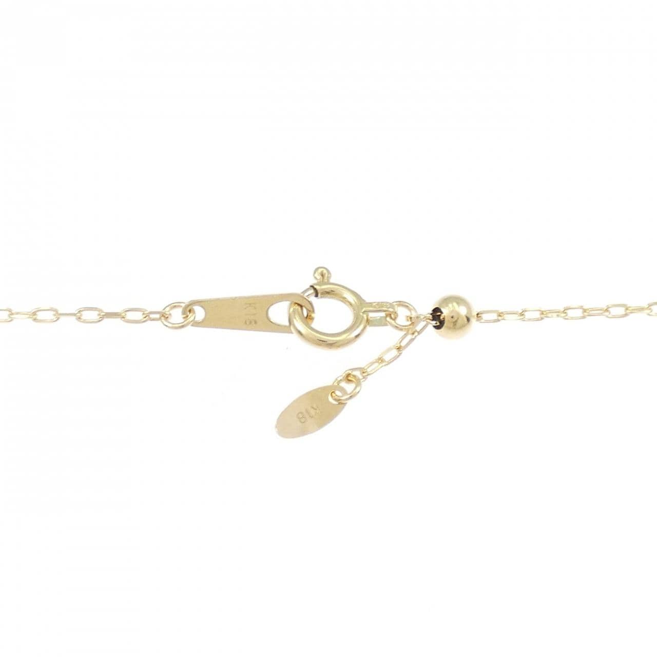 K18YG フラワー ダイヤモンド ネックレス 0.23CT