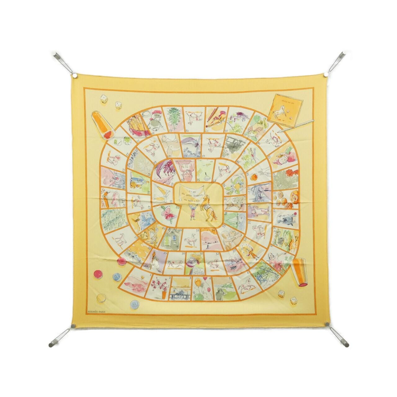 エルメス LE JEU DES PETTIS BONHEURS カレ スカーフ
