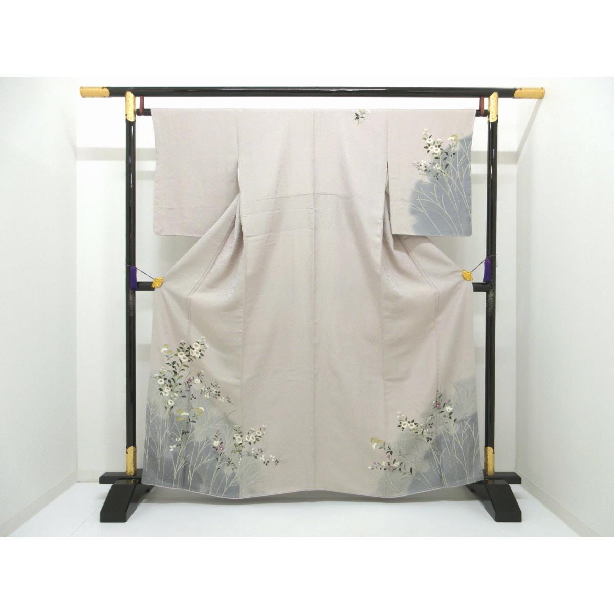 [Unused items] Visiting Kimono Karaori Yuzen Processed Blurred Dye