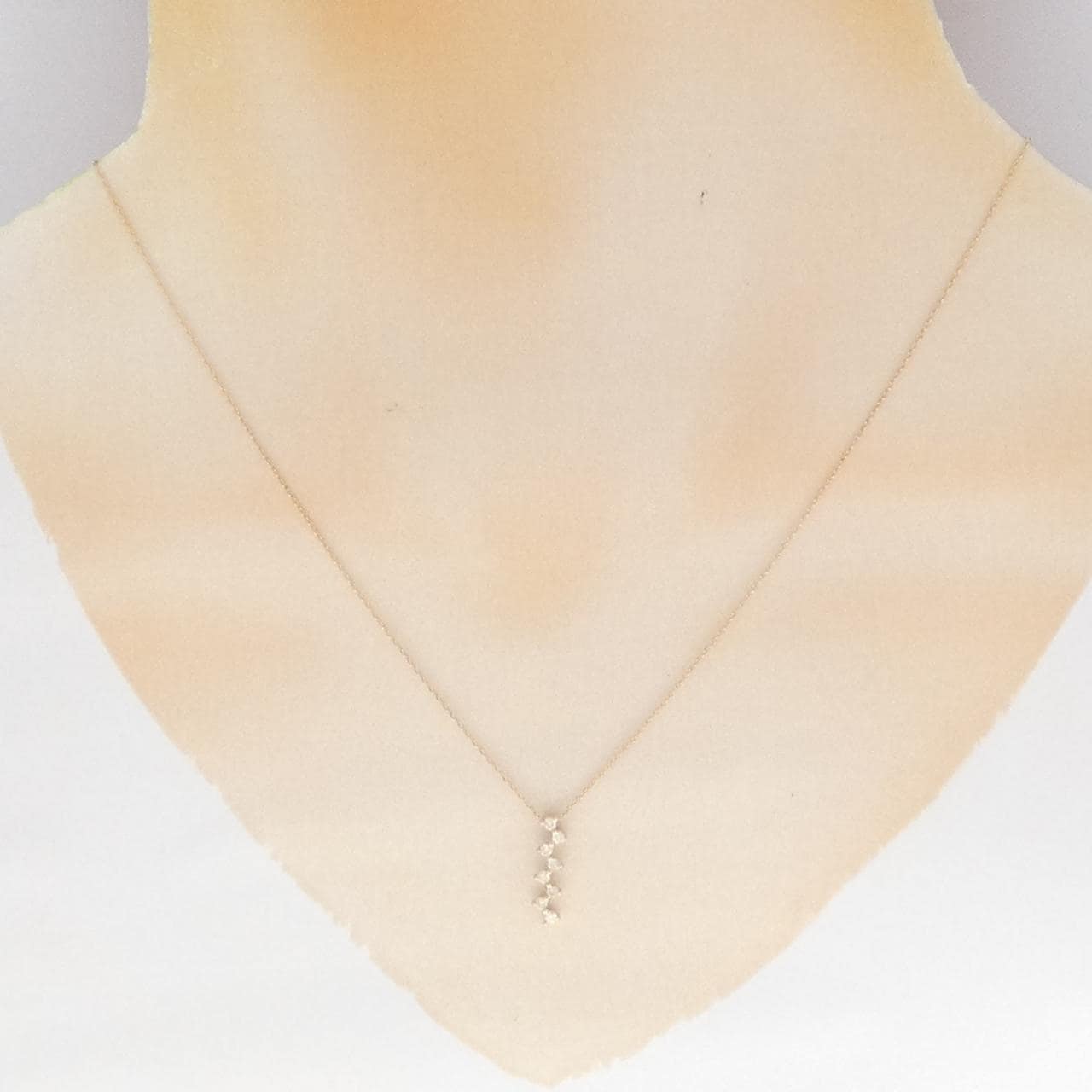 K18PG ダイヤモンド ネックレス 0.15CT