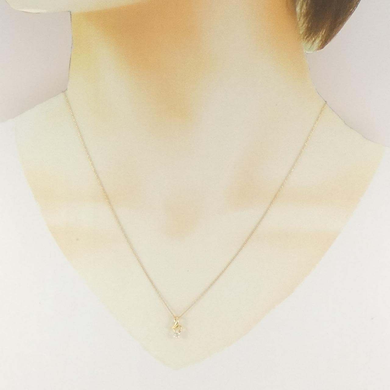 K18YG ダイヤモンド ネックレス 0.10CT