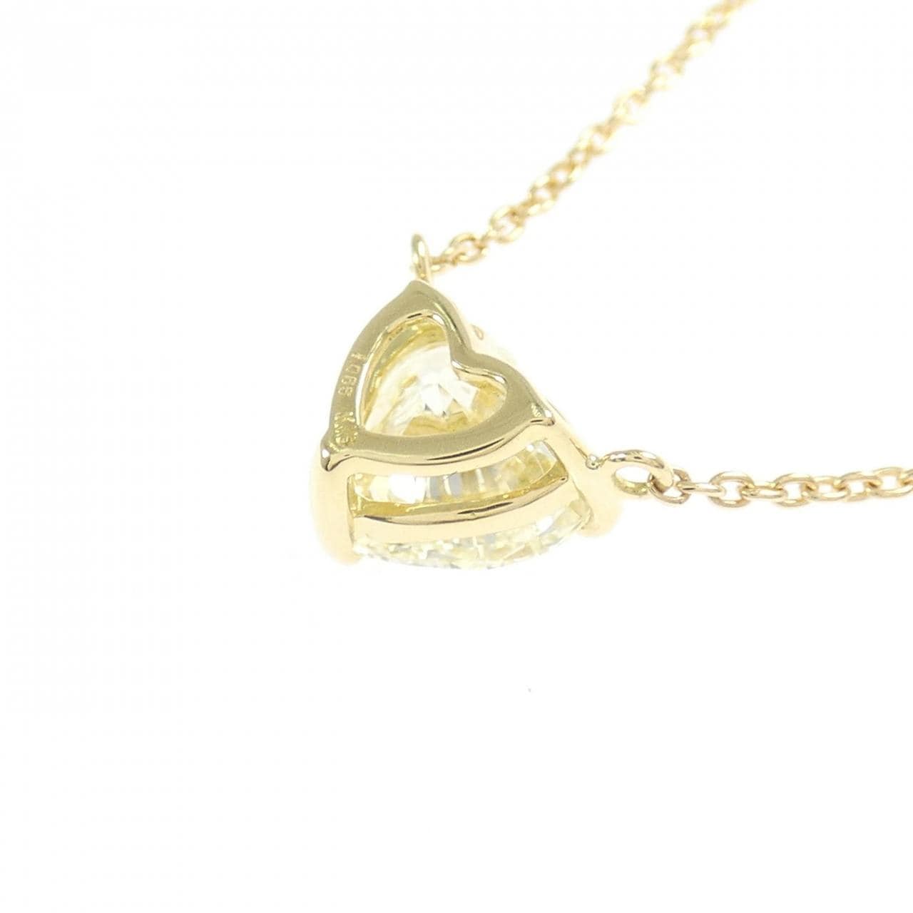 【リメイク】K18YG ダイヤモンド ネックレス 1.066CT VLY SI1 ハートシェイプ