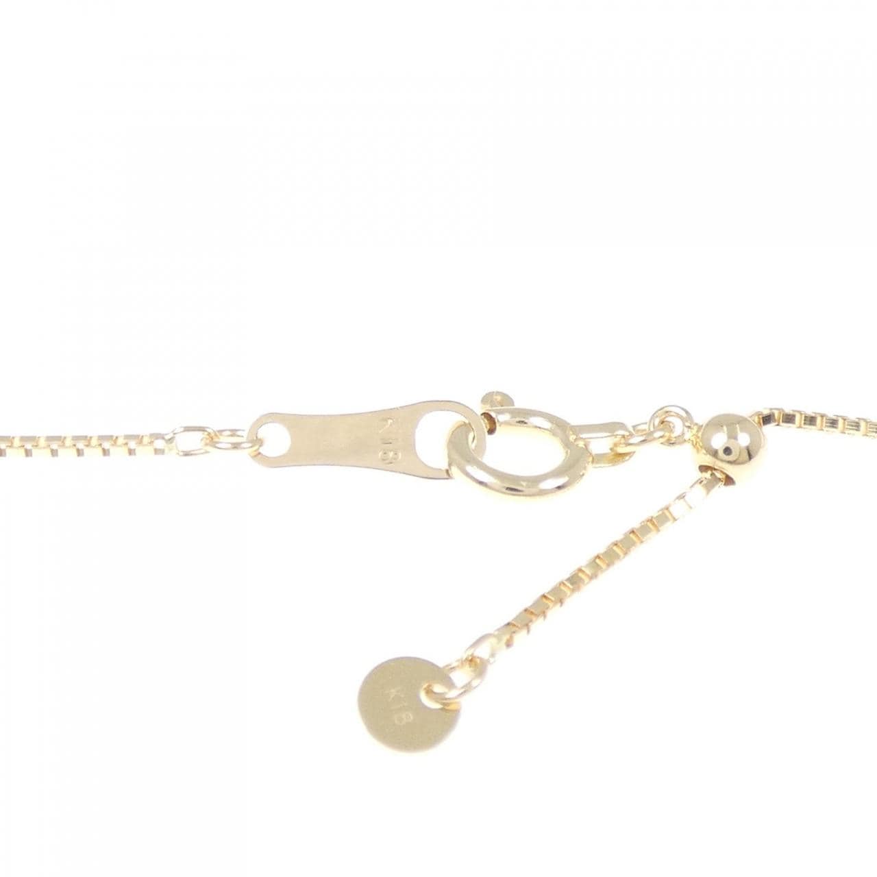 K18YG ホースシューダイヤモンド ネックレス 0.02CT