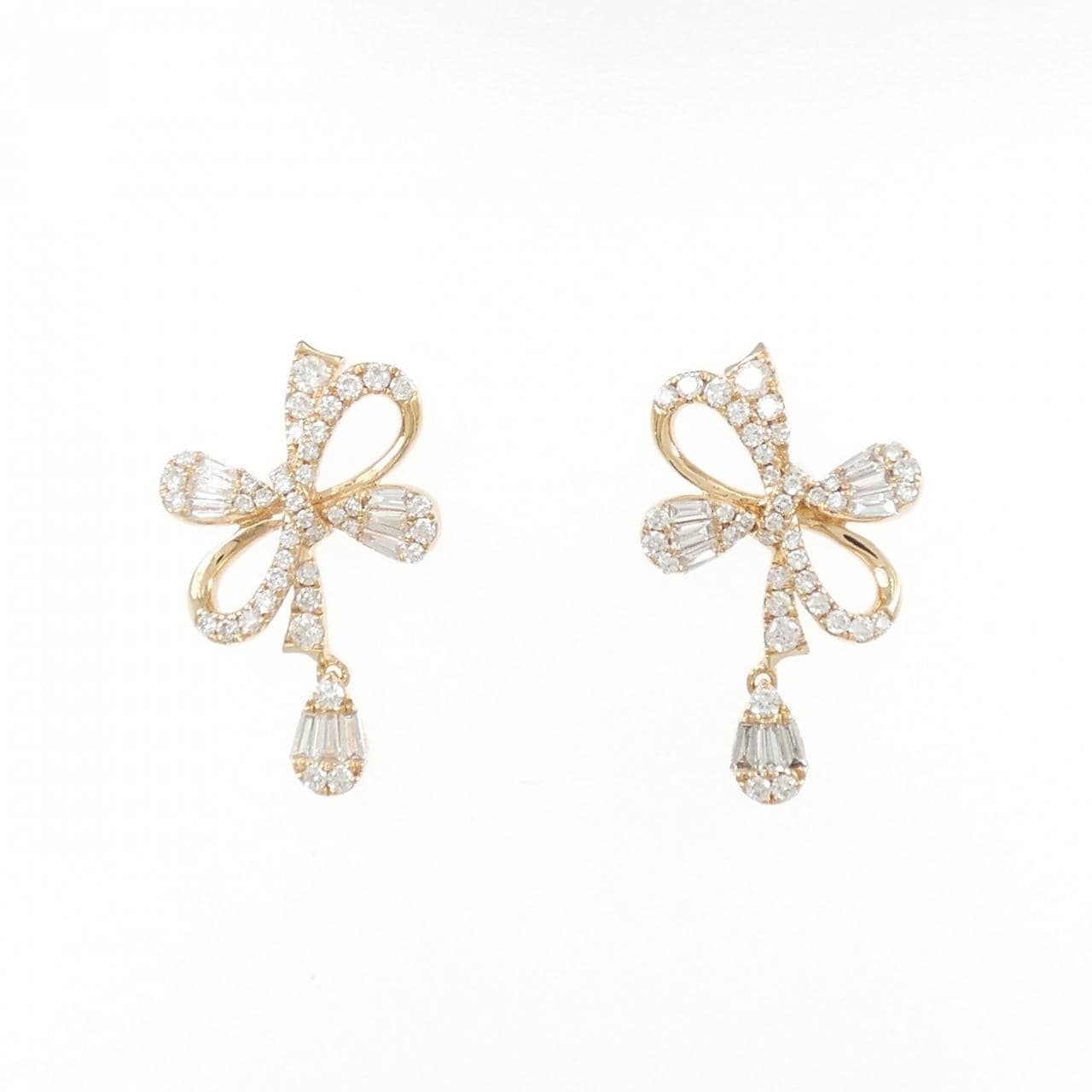 K18PG ダイヤモンド ピアス 0.60CT