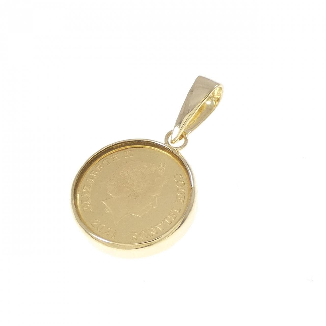 K18YG コイン ペンダント