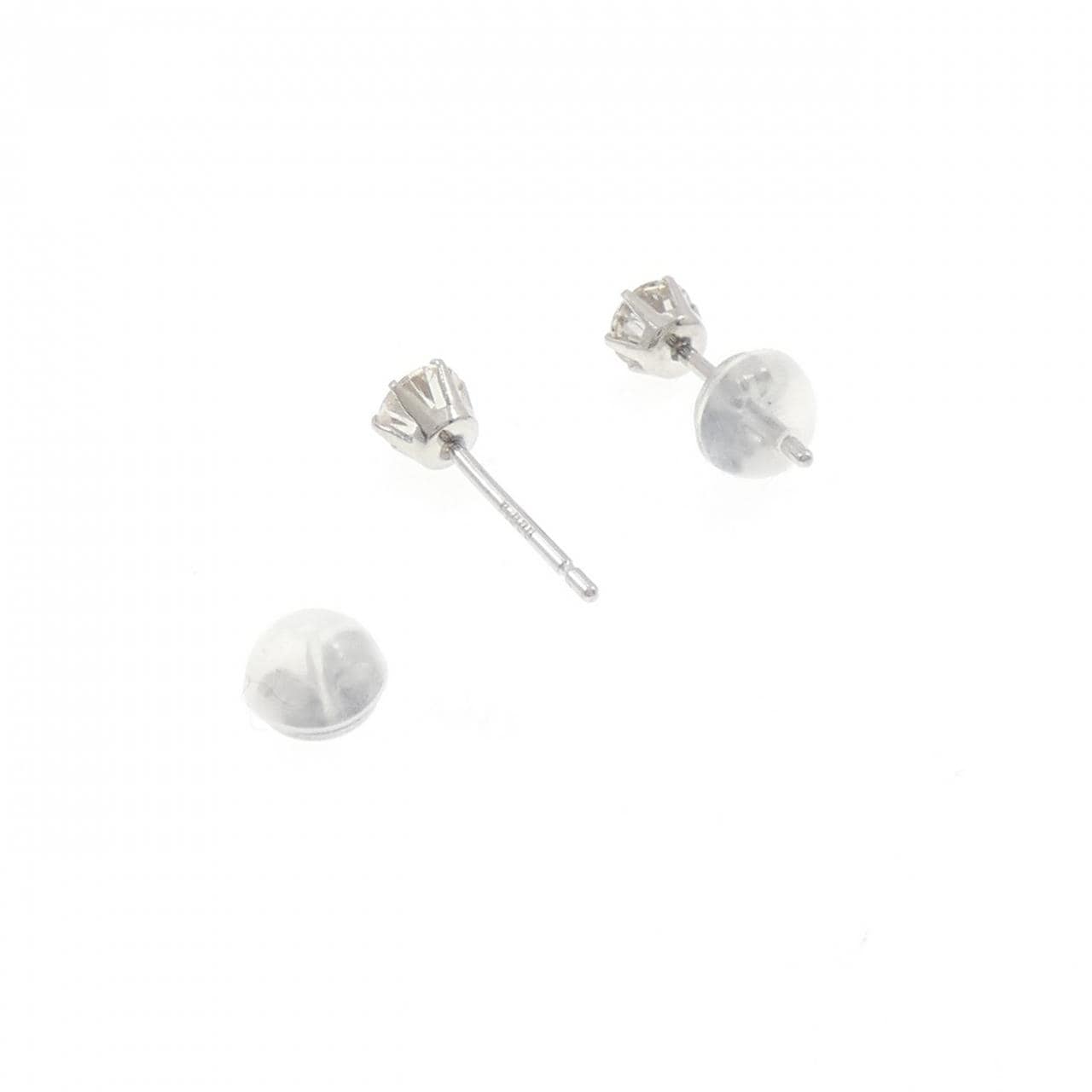 PT900 ソリティア ダイヤモンド ピアス 0.50CT