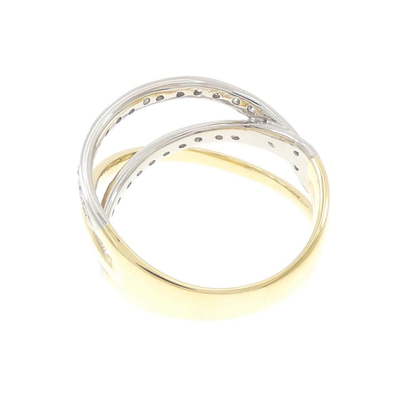 K18YG/PT900 ダイヤモンド リング 0.22CT