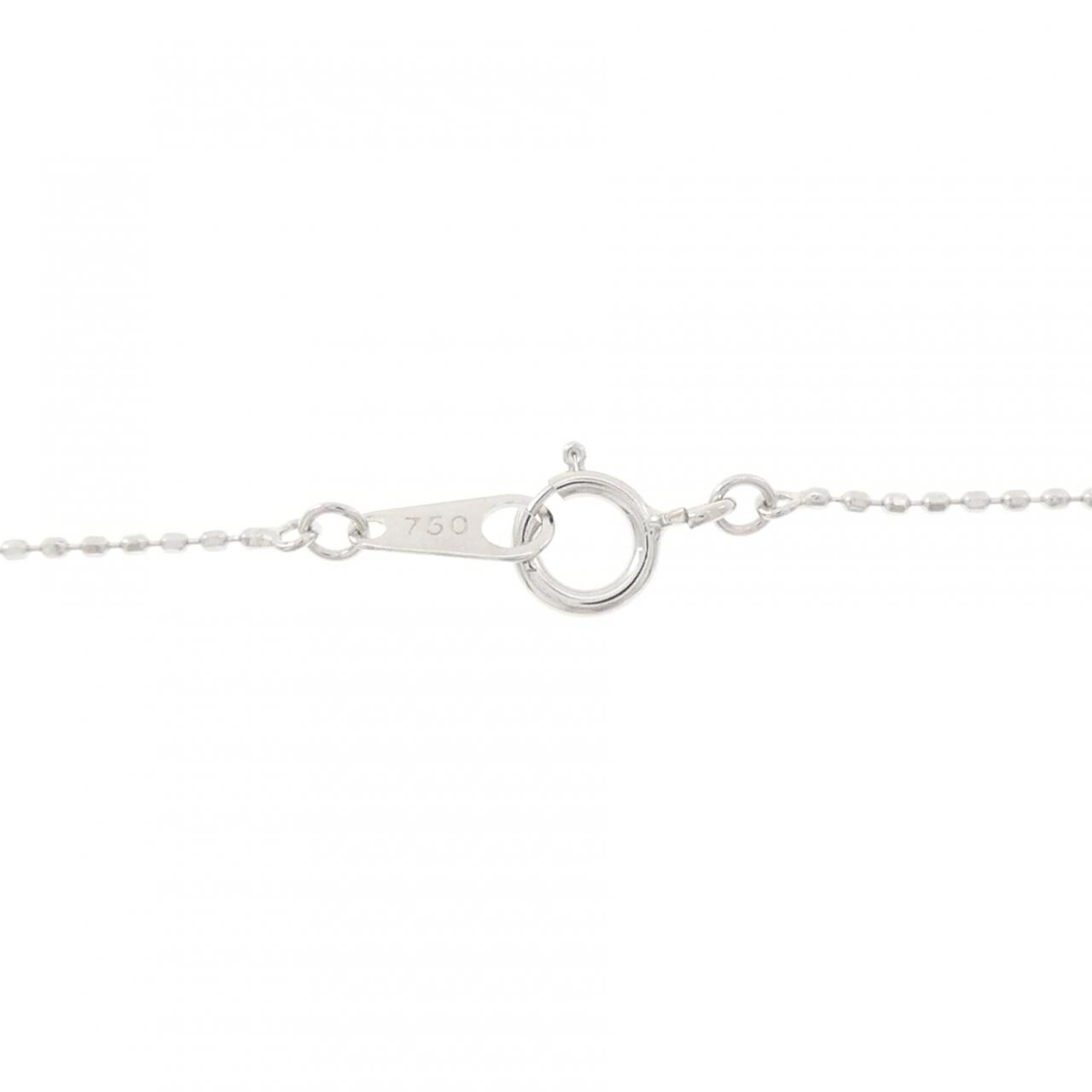 K18WG/750WG クロス ダイヤモンド ネックレス 0.50CT