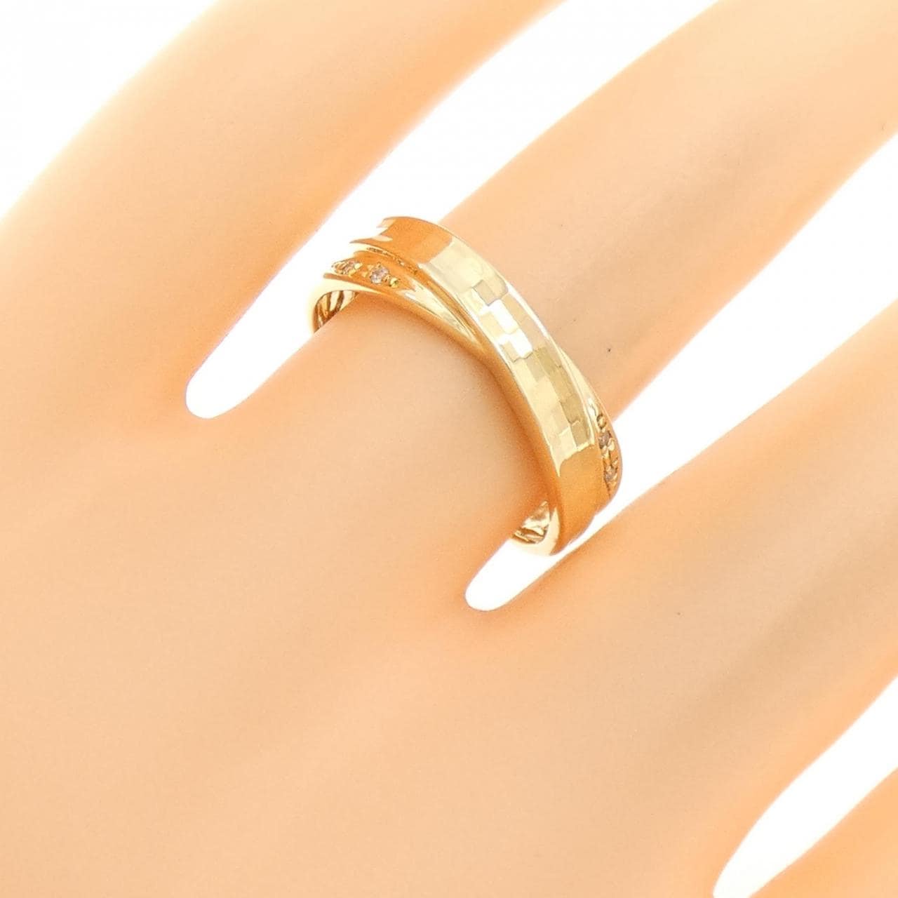 K18YG Diamond ring